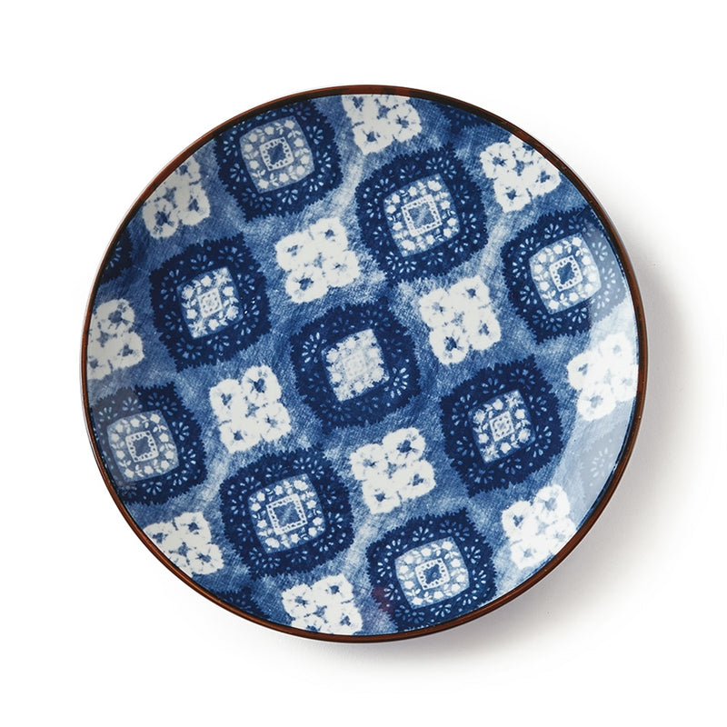 Napa Home Garden, INDIGO 8" PLATE,ha202