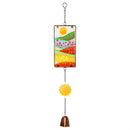 Hillside Pasture Outdoor Hanging Decor, GlD Stained Glass Sun and Moon, 2 Asst