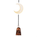 Hillside Pasture Outdoor Hanging Decor, GlD Stained Glass Sun and Moon, 2 Asst
