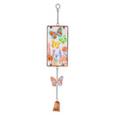 Cottage Garden Outdoor Hanging Decor, GlD Stained Glass Outdoor Hanging Decor, Butterfly, 3 Asst
