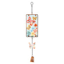 Cottage Garden Outdoor Hanging Decor, GlD Stained Glass Outdoor Hanging Decor, Butterfly, 3 Asst