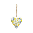 Seaside Retreat Songbird Citrus Hanging Decor Metal Heart Shaped Set