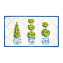 Topiary Trio Indoor/Outdoor Hooked Rug 24"x42"