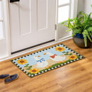 Sunflower Goose Indoor/Outdoor Hooked Rug 24"x42"