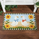 Sunflower Goose Indoor/Outdoor Hooked Rug 24"x42"