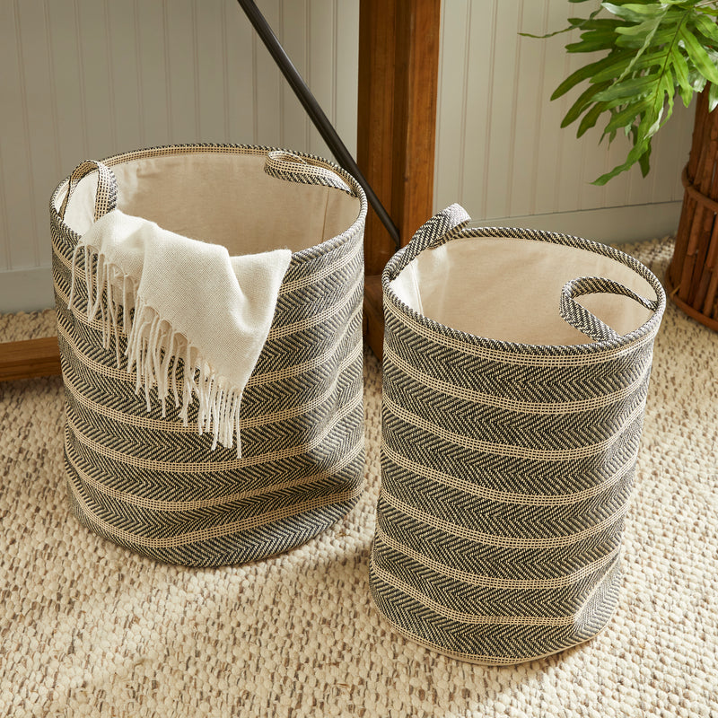 NAPA Home & Garden, MARLEIGH ROUND BASKETS, SET OF 2,HU407