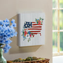 American Classic Indoor Wall Decor, Floral USA, 12" L x 12" H