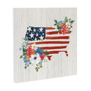 American Classic Indoor Wall Decor, Floral USA, 12" L x 12" H