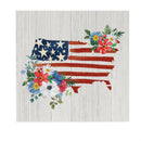 American Classic Indoor Wall Decor, Floral USA, 12" L x 12" H