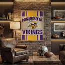 Minnesota Vikings, Canvas Wall Tapestry, Large, 54x36