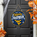 West Virginia University Halloween Round Door Decor with Hanging Rope, 18x18