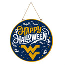 West Virginia University Halloween Round Door Decor with Hanging Rope, 18x18
