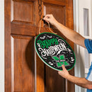 Marshall University Halloween Round Door Decor with Hanging Rope, 18x18