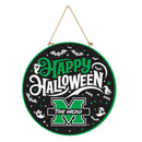 Marshall University Halloween Round Door Decor with Hanging Rope, 18x18