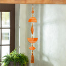 VivaStyle Hanging Decor, Terracotta Abstract Hanging Decor with Tassle, 36"L