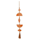 VivaStyle Hanging Decor, Terracotta Abstract Hanging Decor with Tassle, 36"L