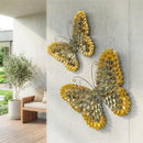 VivaStyle Indoor Wall Decor, Metal, Butterfly, Set of 2