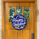 Baltimore Ravens Holiday Round Door Decor with Hanging Rope, 18x18