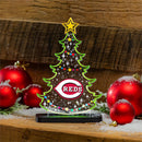 Cincinnati Reds Baseball Holiday Tree Desklite LED Decor