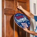 New York Giants Halloween Round Door Decor with Hanging Rope, 18x18