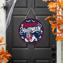 Fresno State Halloween Round Door Decor with Hanging Rope, 18x18