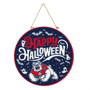 Fresno State Halloween Round Door Decor with Hanging Rope, 18x18