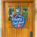 Chicago Cubs Holiday Round Door Decor with Hanging Rope, 18x18