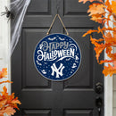 New York Yankees Halloween Round Door Decor with Hanging Rope, 18x18