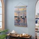 Seaside Retreat Indoor Wall Decor Canvas Tapestry, Sail Boats 36"x24" Canvas Tapestry