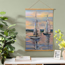 Seaside Retreat Indoor Wall Decor Canvas Tapestry, Sail Boats 36"x24" Canvas Tapestry