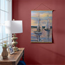 Seaside Retreat Indoor Wall Decor Canvas Tapestry, Sail Boats 36"x24" Canvas Tapestry