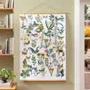 Cottage Garden Indoor Wall Decor Canvas Tapestry, Garden Scatter 52"X 36" Canvas Tapestry