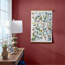 Cottage Garden Indoor Wall Decor Canvas Tapestry, Garden Scatter 36"x24" Canvas Tapestry