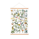 Cottage Garden Indoor Wall Decor Canvas Tapestry, Garden Scatter 36"x24" Canvas Tapestry