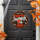 Cleveland Browns Halloween Round Door Decor with Hanging Rope, 18x18