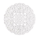 Blue Coastal Indoor Wall Decor, Wood, White Patterned Round Wall Art, Asst of 2