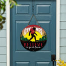 Iowa State University Bigfoot Round Door Decor with Hanging Rope, 18x18