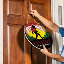 Iowa State University Bigfoot Round Door Decor with Hanging Rope, 18x18