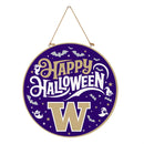 University of Washington Halloween Round Door Decor with Hanging Rope, 18x18
