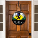 Colorado Rockies Bigfoot Round Door Décor with Hanging Rope, 18x18
