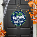 Seattle Seahawks Halloween Round Door Decor with Hanging Rope, 18x18