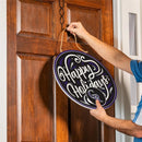 Colorado Rockies Holiday Round Door Decor with Hanging Rope, 18x18