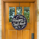 Colorado Rockies Holiday Round Door Decor with Hanging Rope, 18x18