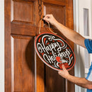 Cleveland Browns Holiday Round Door Decor with Hanging Rope, 18x18