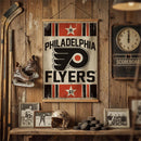 Philadelphia Flyers, Canvas Wall Tapestry, Medium, 36x24