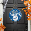 Los Angeles Dodgers Halloween Round Door Decor with Hanging Rope, 18x18