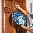 Los Angeles Dodgers Halloween Round Door Decor with Hanging Rope, 18x18
