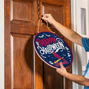 St Louis Cardinals Halloween Round Door Decor with Hanging Rope, 18x18
