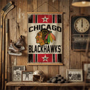 Chicago Blackhawks, Canvas Wall Tapestry, Medium, 36x24