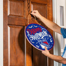 New York Rangers Halloween Round Door Decor with Hanging Rope, 18x18